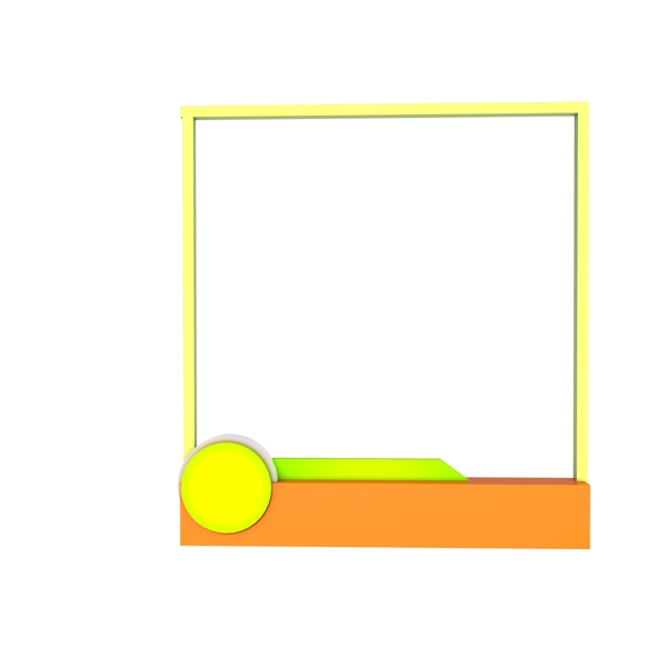 C4D促销标签绿黄