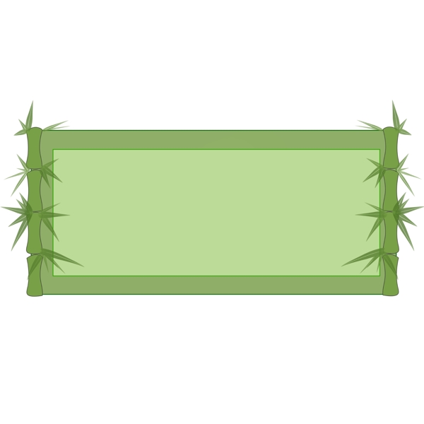 绿色长方形边框插图