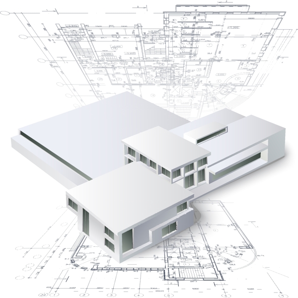 建筑模型与平面图