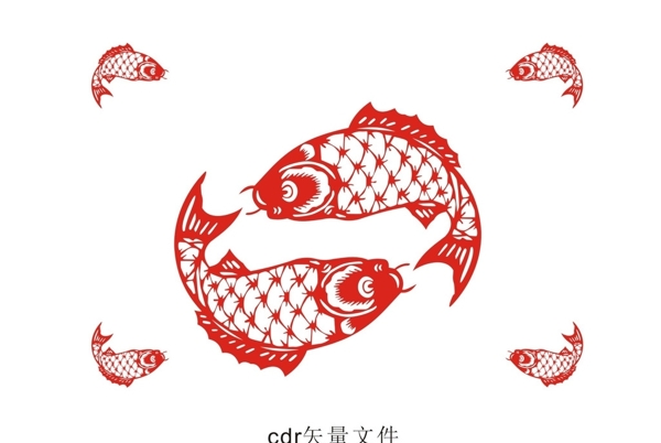 年年有鱼中国风矢量图片